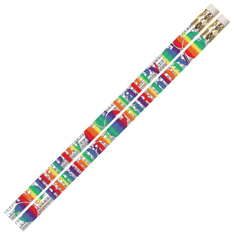 Musgrave Pencil Company Birthday Blitz Motivational Pencils, Pack of 12