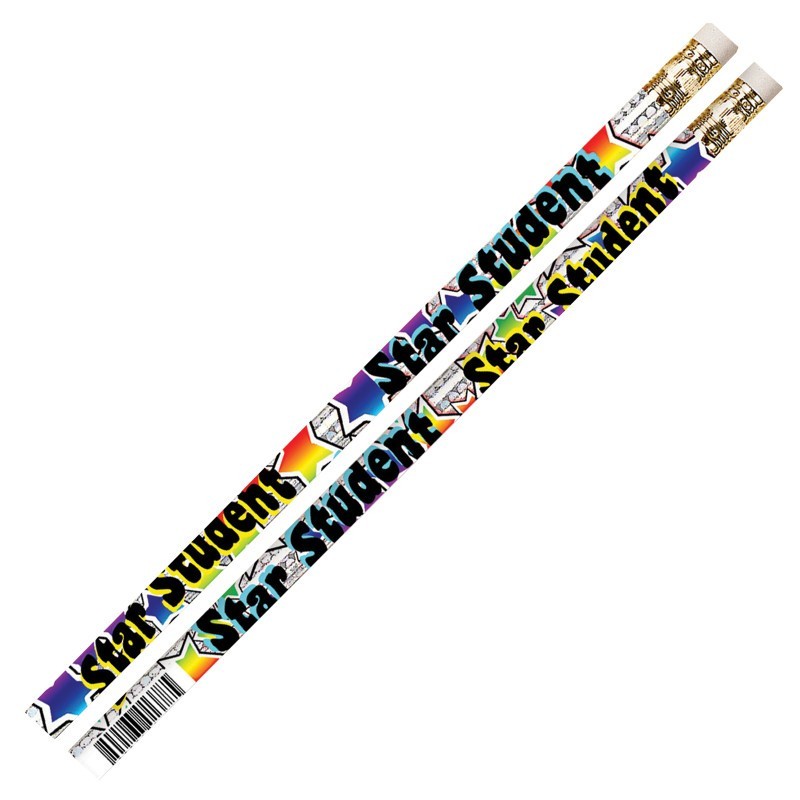 Musgrave Pencil Company Star Student Motivational Pencils, 12 Per Pack, 12 Packs