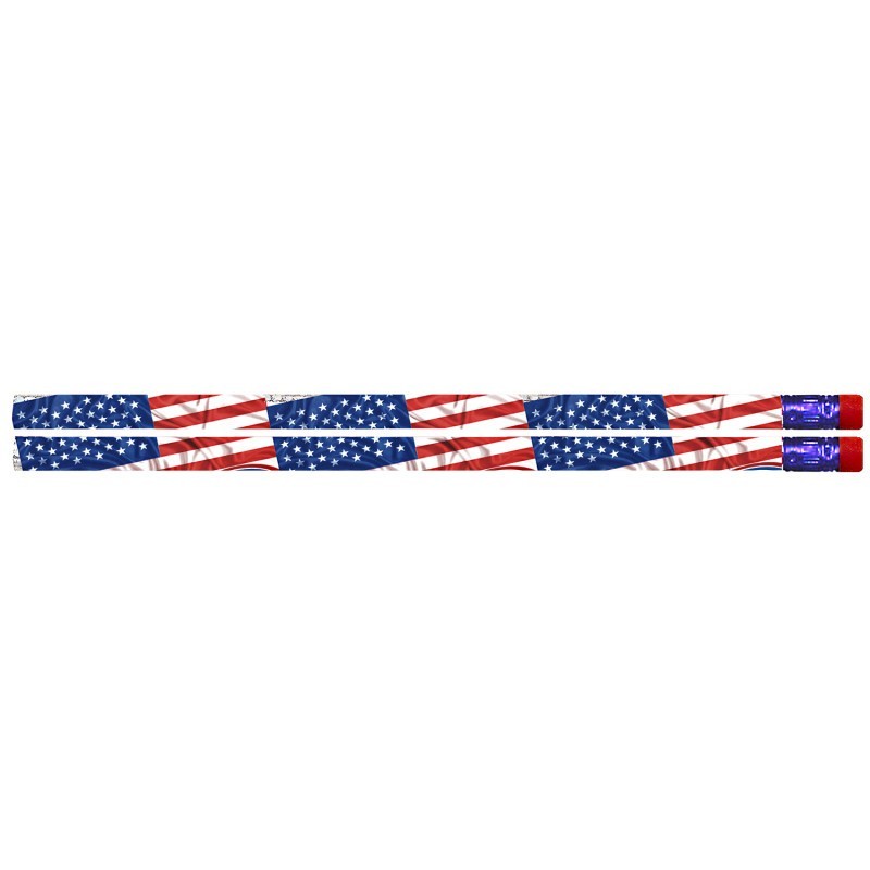 Musgrave Pencil Company Flags & Fireworks Pencil, Pack of 12