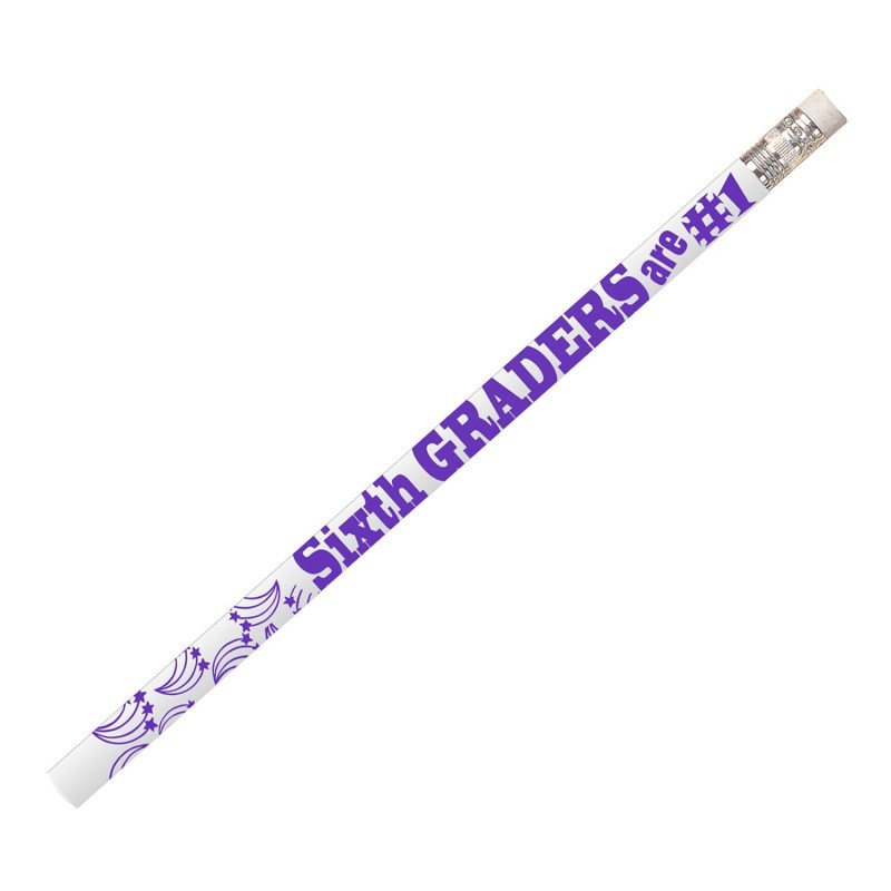 Musgrave Pencil Company 6th Graders Are #1 Motivational Pencils, 12 Per Pack, 12 Packs