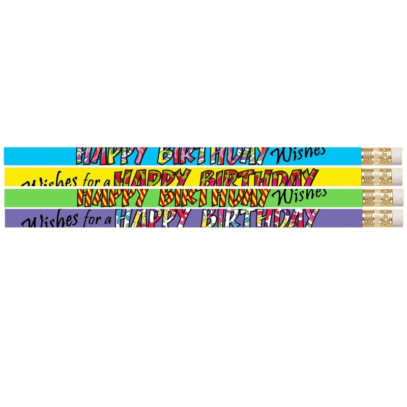 Musgrave Pencil Company Happy Birthday Wishes Pencil, Pack of 12