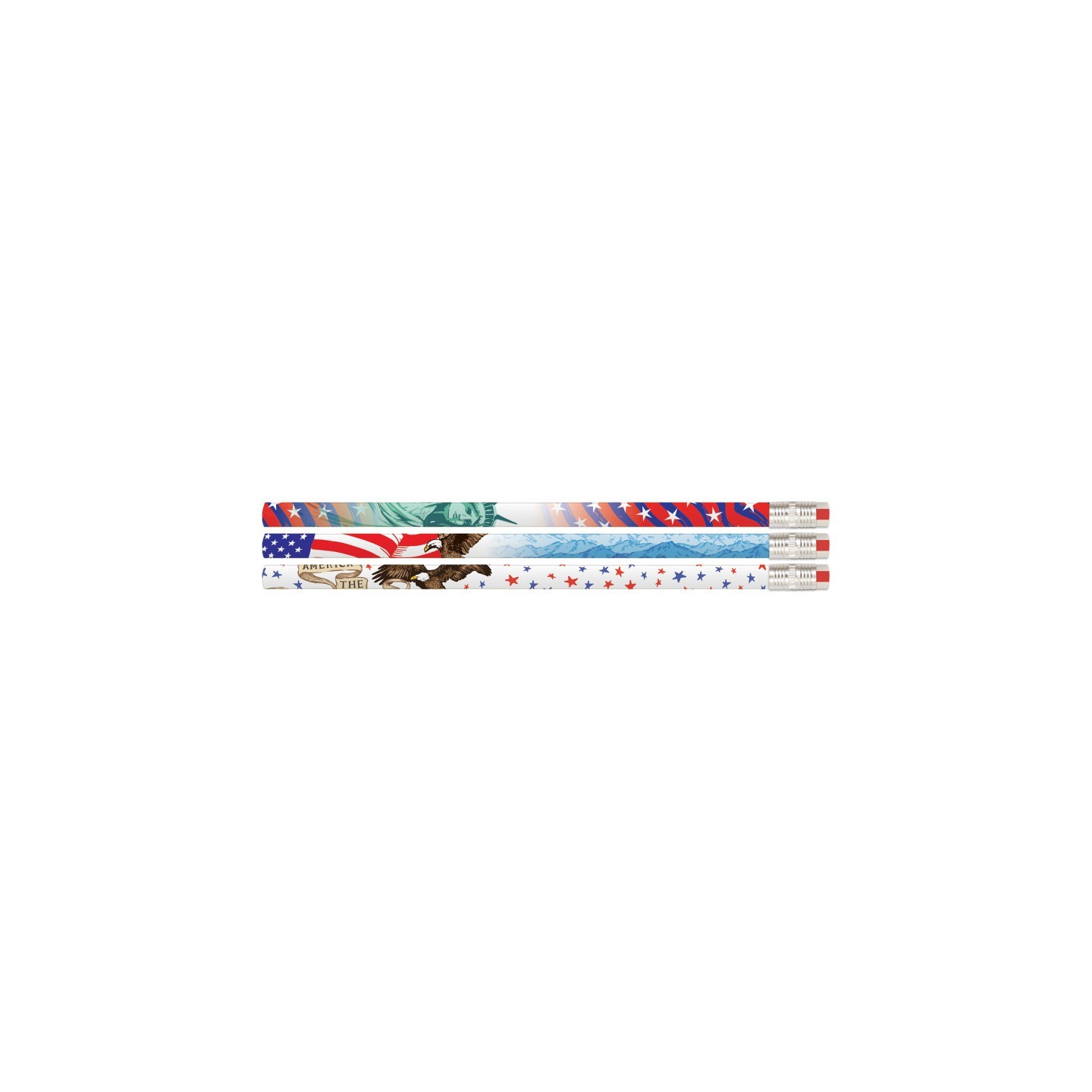 Musgrave Pencil Company America The Beautiful Motivational Pencils, 12 Per Pack, 12 Packs