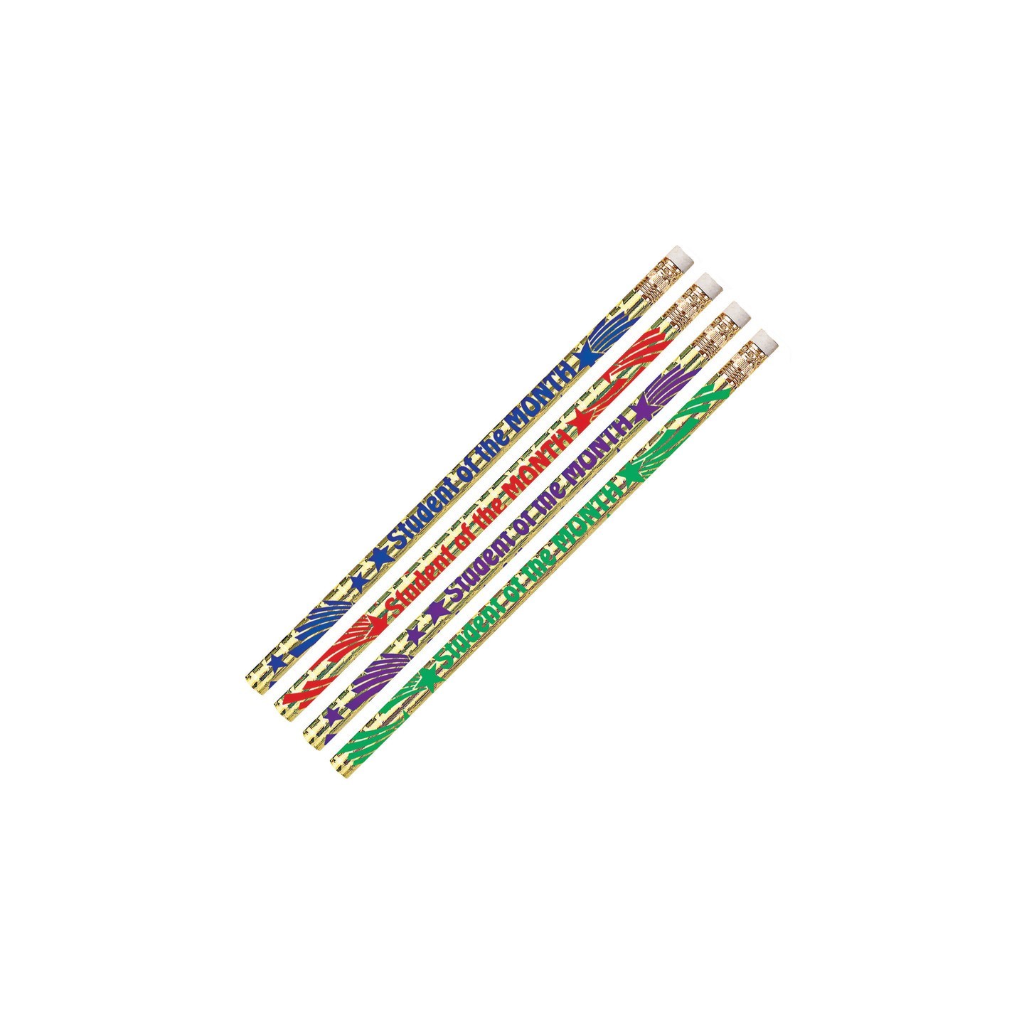 Musgrave Pencil Company Student of the Month Motivational Pencils, 12 Per Pack, 12 Packs