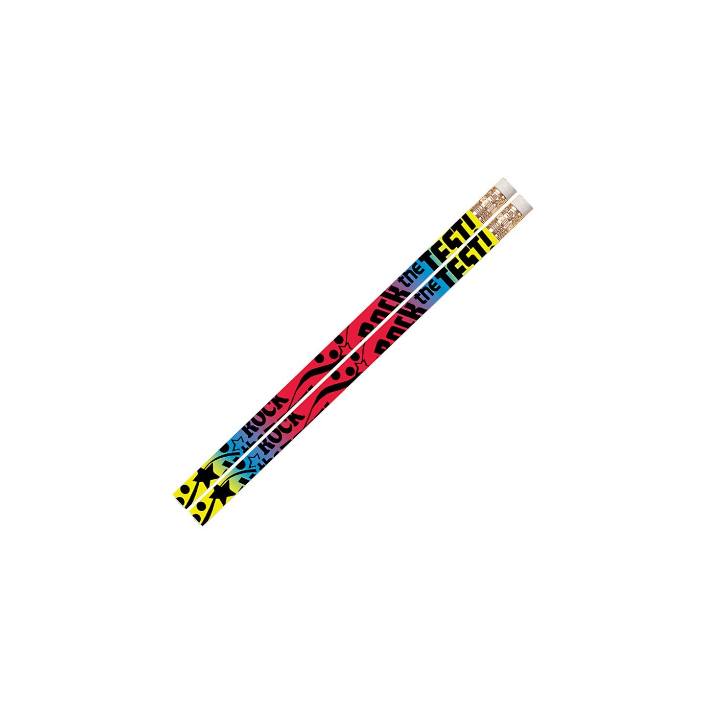 Musgrave Pencil Company Rock The Test Motivational Pencils, 12 Per Pack, 12 Packs