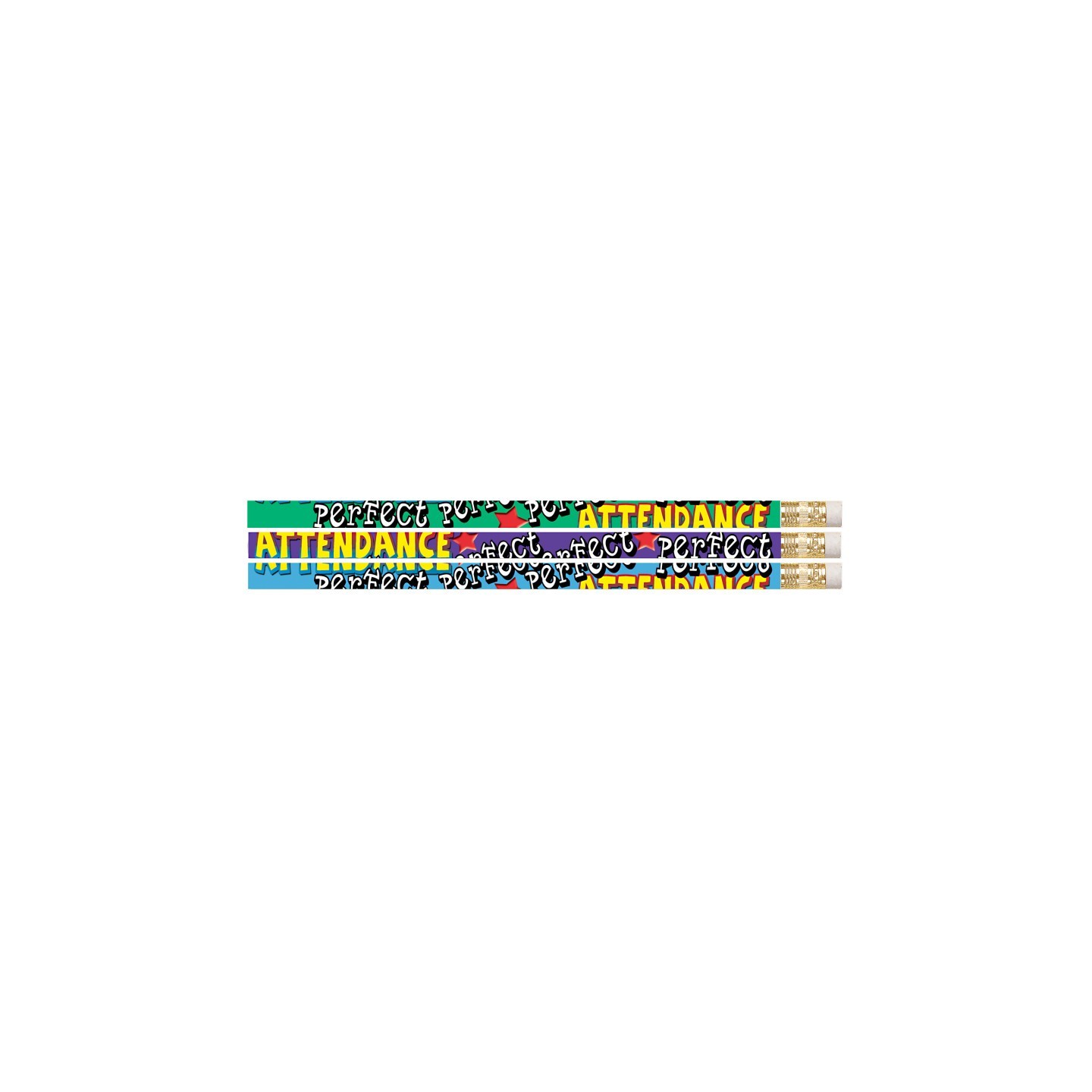 Musgrave Pencil Company Perfect Attendance Motivational Pencil, Pack of 12