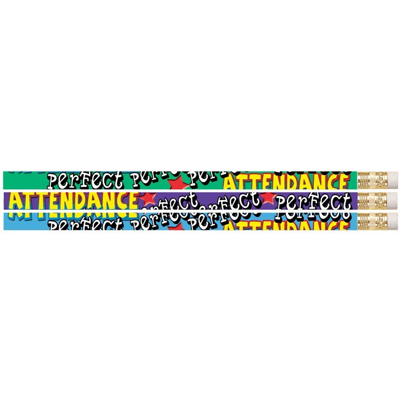 Musgrave Pencil Company Perfect Attendance Motivational Pencil, Pack of 144