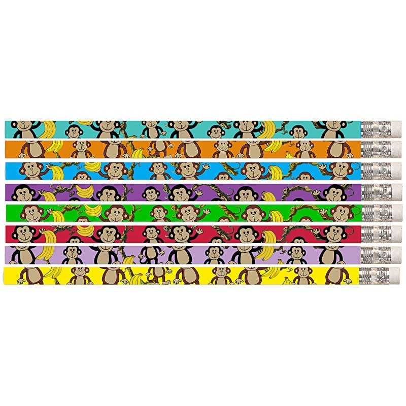 Musgrave Pencil Company Dancin’ Monkey Motivational Pencils, 12 Per Pack, 12 Packs