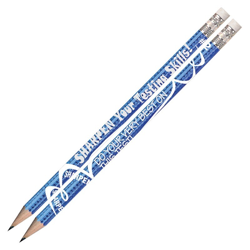 Musgrave Pencil Company Sharpen Your Testing Skills Motivational Pencils, 12 Per Pack, 12 Packs
