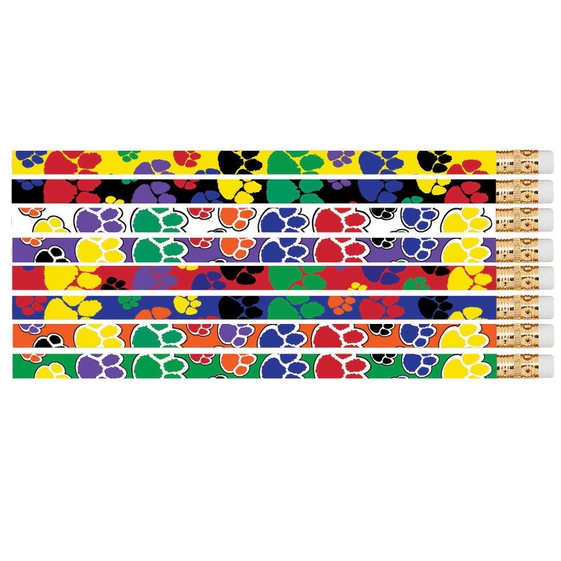 Musgrave Pencil Company Paw Power Motivational Pencils, 12 Per Pack, 12 Packs