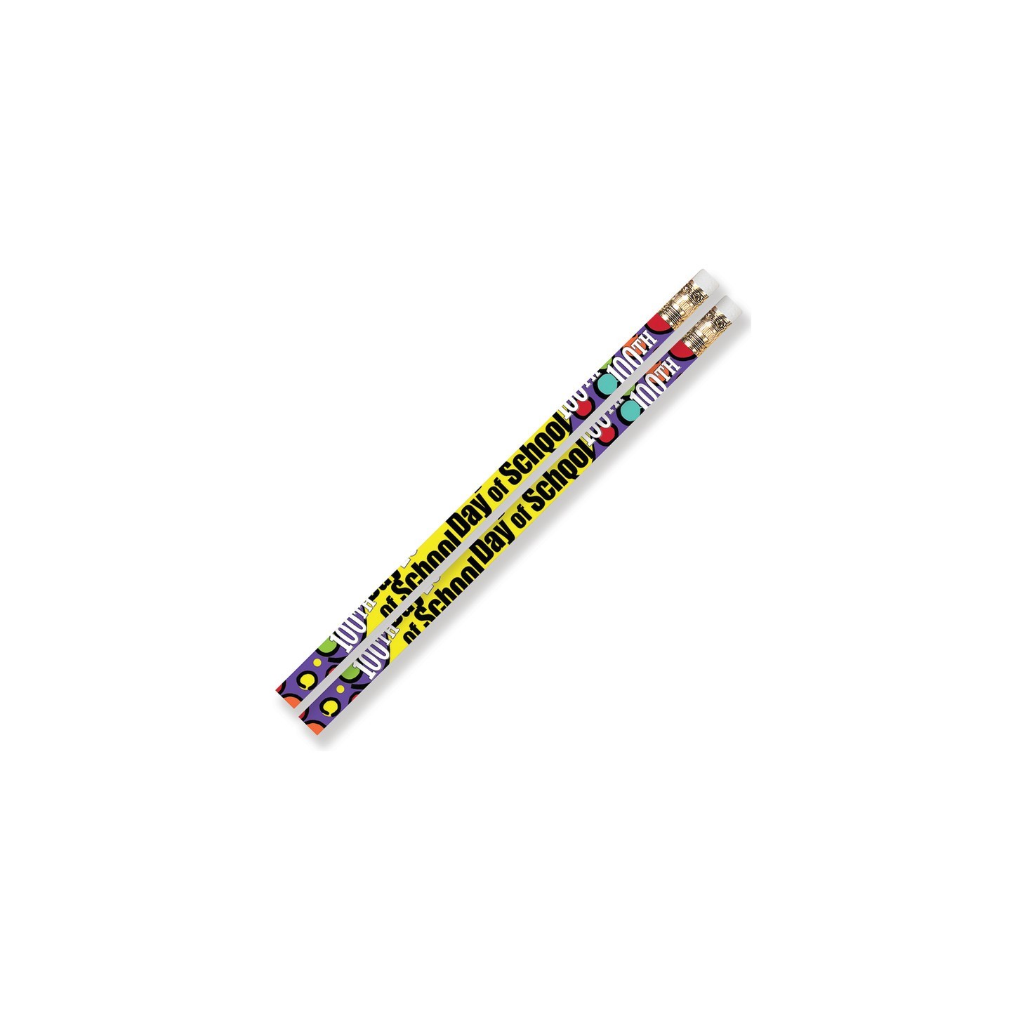 Musgrave Pencil Company 100th Day Of School Motivational Pencils, 12 Per Pack, 12 Packs