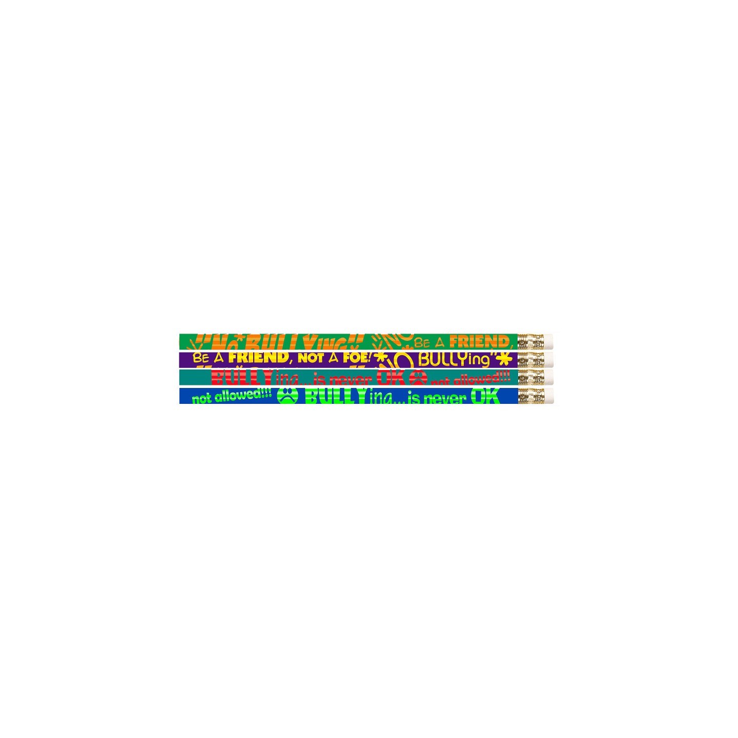 Musgrave Pencil Company No Bullying Motivational Pencils, 12 Per Pack, 12 Packs