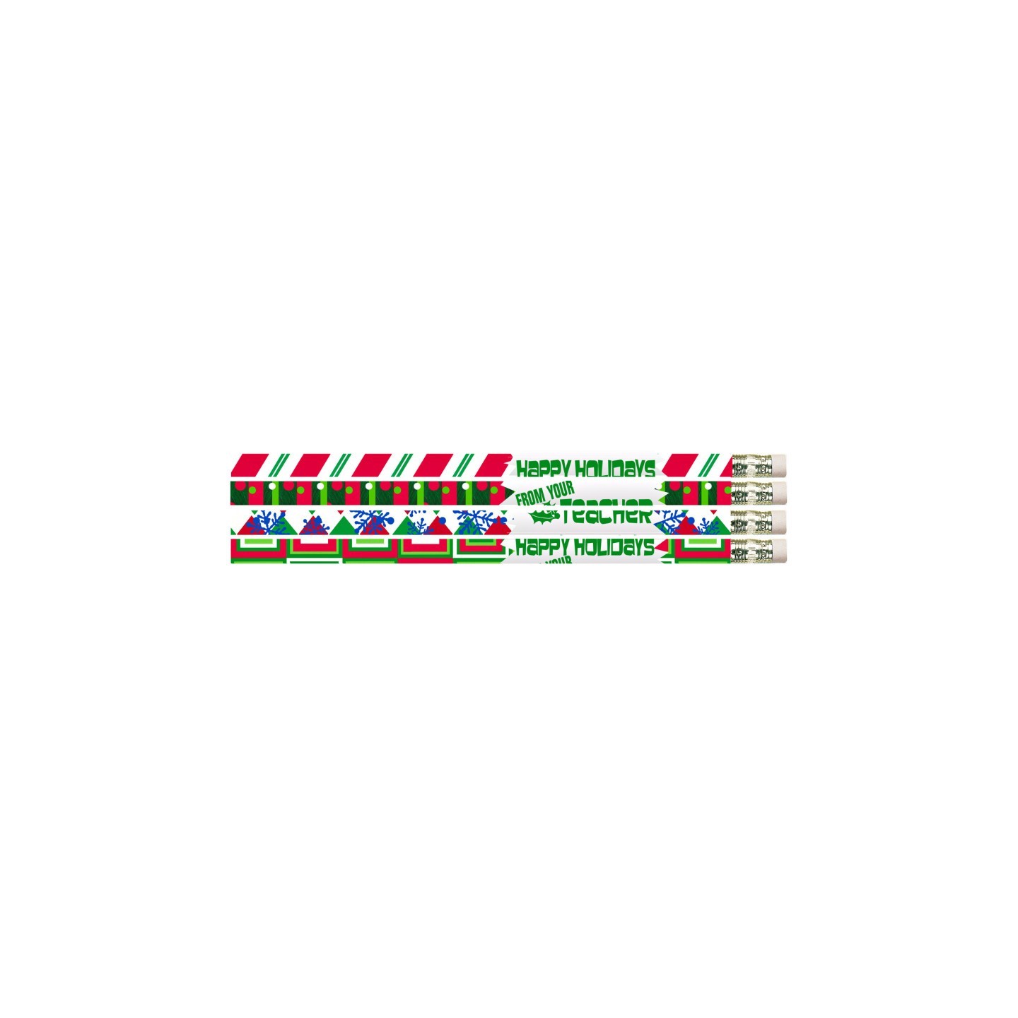 Musgrave Pencil Company Happy Holidays From Your Teacher Motivational Pencils, Pack of 144