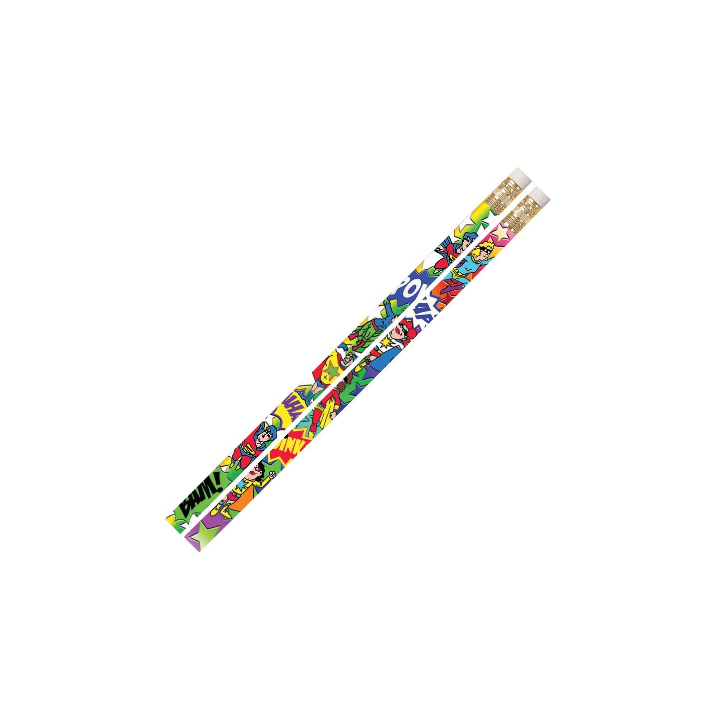 Musgrave Pencil Company Super-Duper Heroes Motivational Pencil, 12 Per Pack, 12 Packs