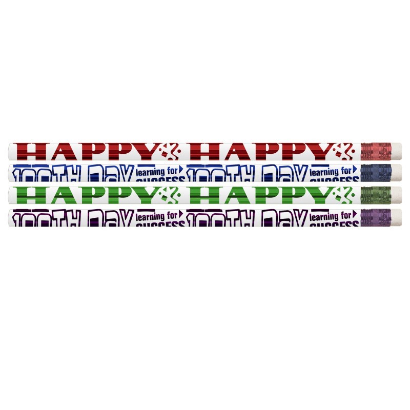 Musgrave Pencil Company Happy 100th Day Pencils, 12 Per Pack, 12 Packs