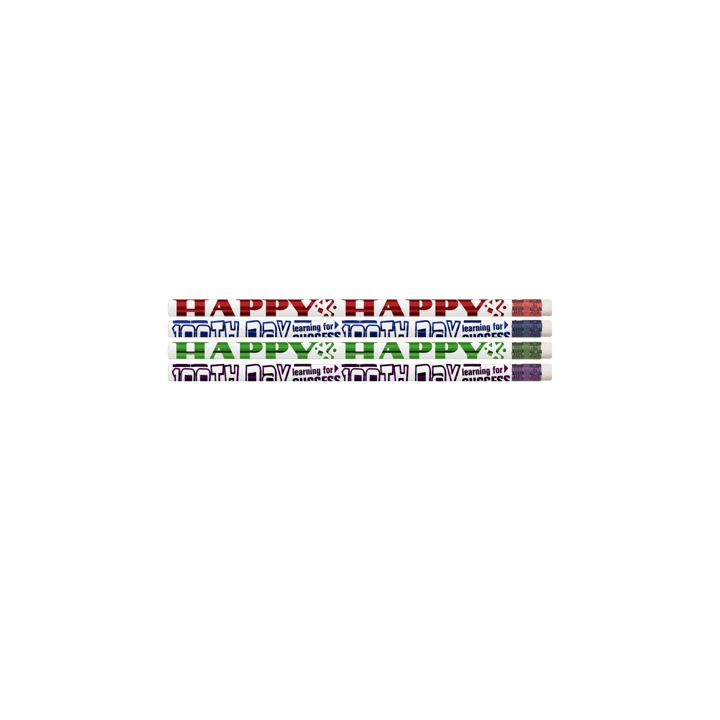 Musgrave Pencil Company Happy 100th Day Pencils, 12 Per Pack, 12 Packs