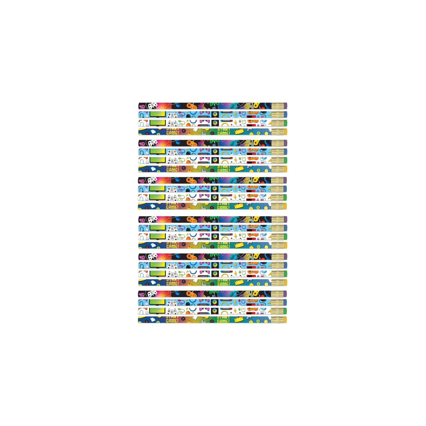 Musgrave Pencil Company Game On Pencils, 12 Per Pack, 6 Packs