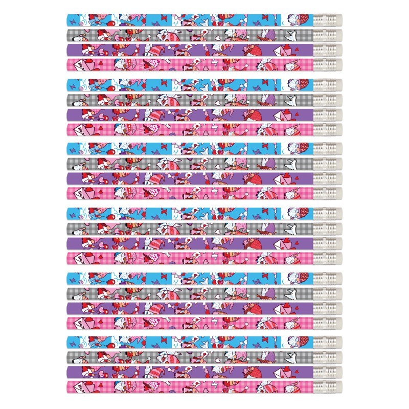 Musgrave Pencil Company Valentine Gnomes Pencils, 12 Per Pack, 6 Packs