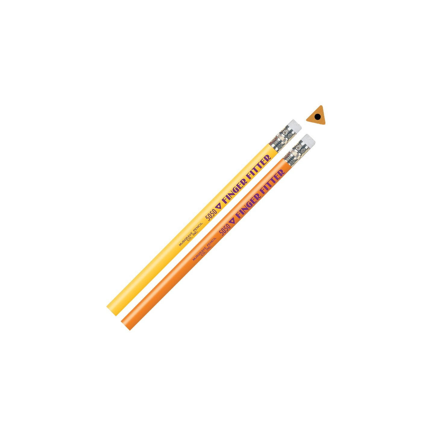 Musgrave Pencil Company Finger Fitter Pencils with Eraser, Pack of 12