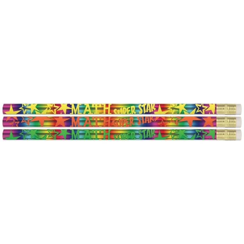 Musgrave Pencil Company Math Super Star Pencils, 12 Per Pack, 12 Packs