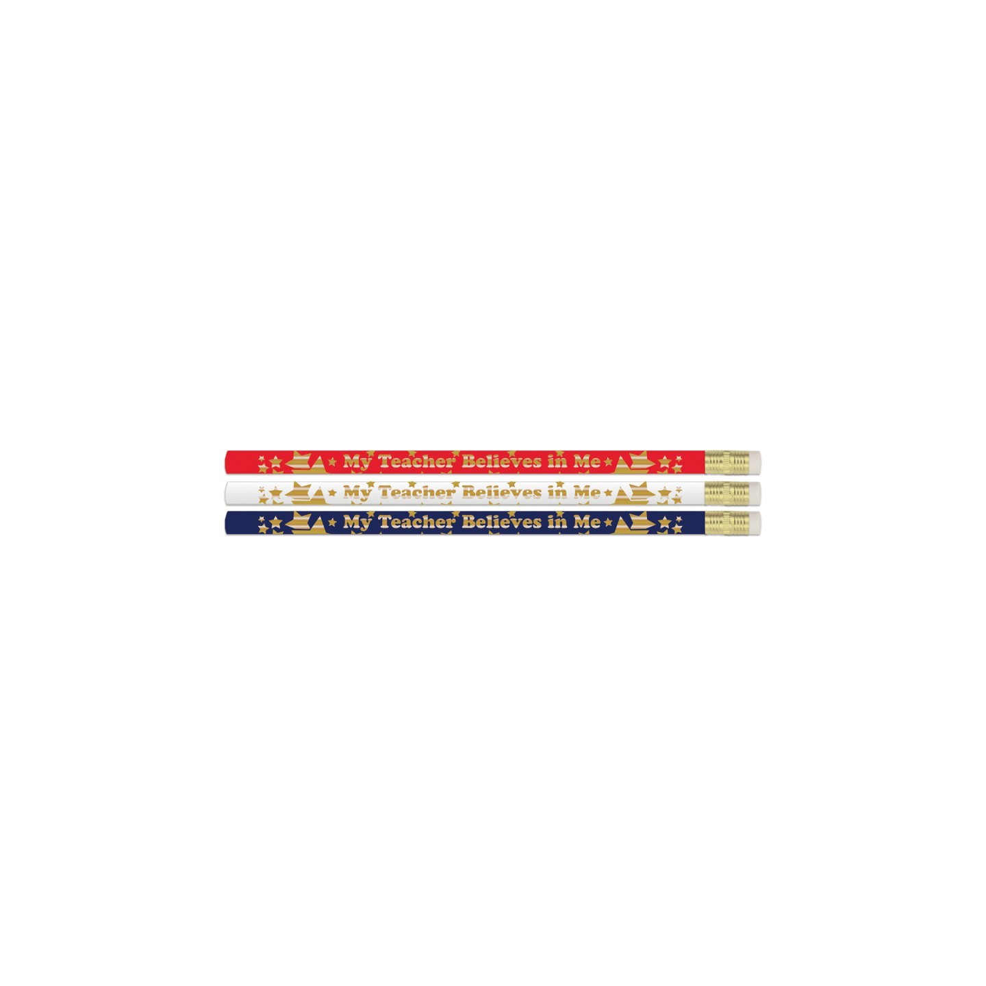 Musgrave Pencil Company My Teacher Believes in Me Pencils, 12 Per Pack, 12 Packs
