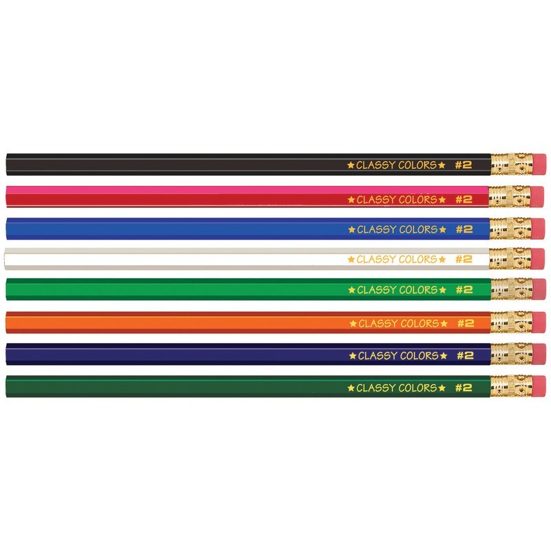 Musgrave Pencil Company No. 2 Wood Case Hex Pencil, Assorted Colors, Pack of 12