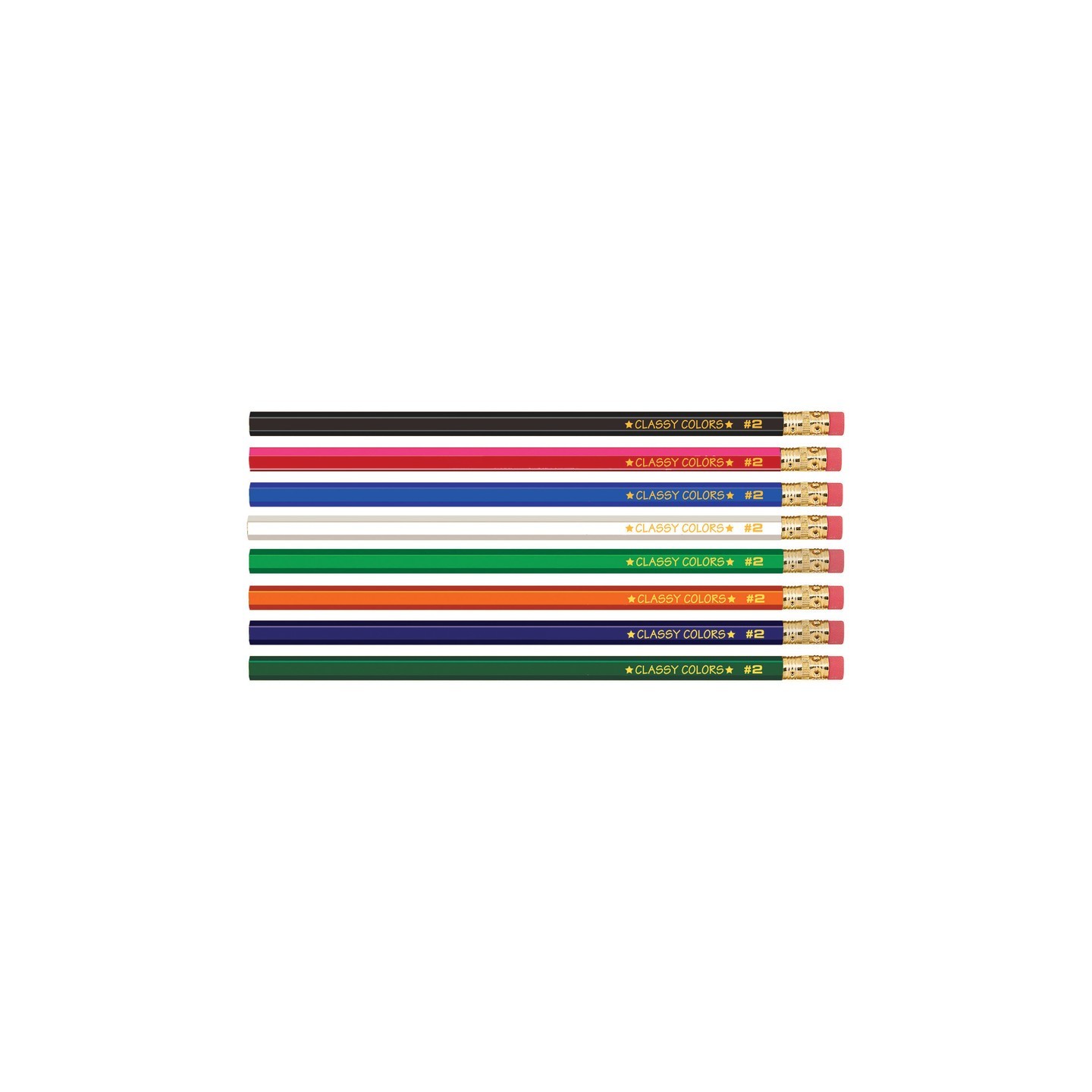 Musgrave Pencil Company No. 2 Wood Case Hex Pencil, Assorted Colors, Pack of 12
