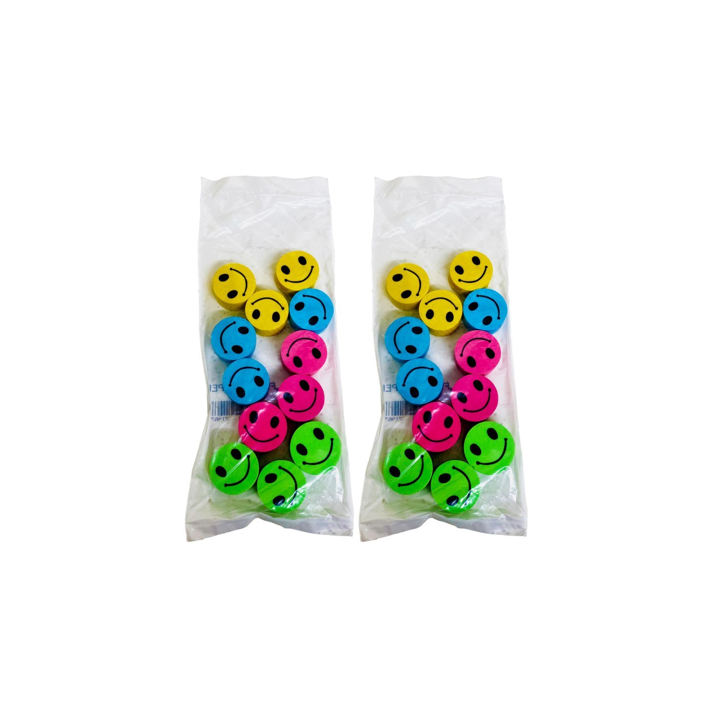 Musgrave Pencil Company Happy Face Pencil Topper Erasers, 12 Per Pack, 12 Packs