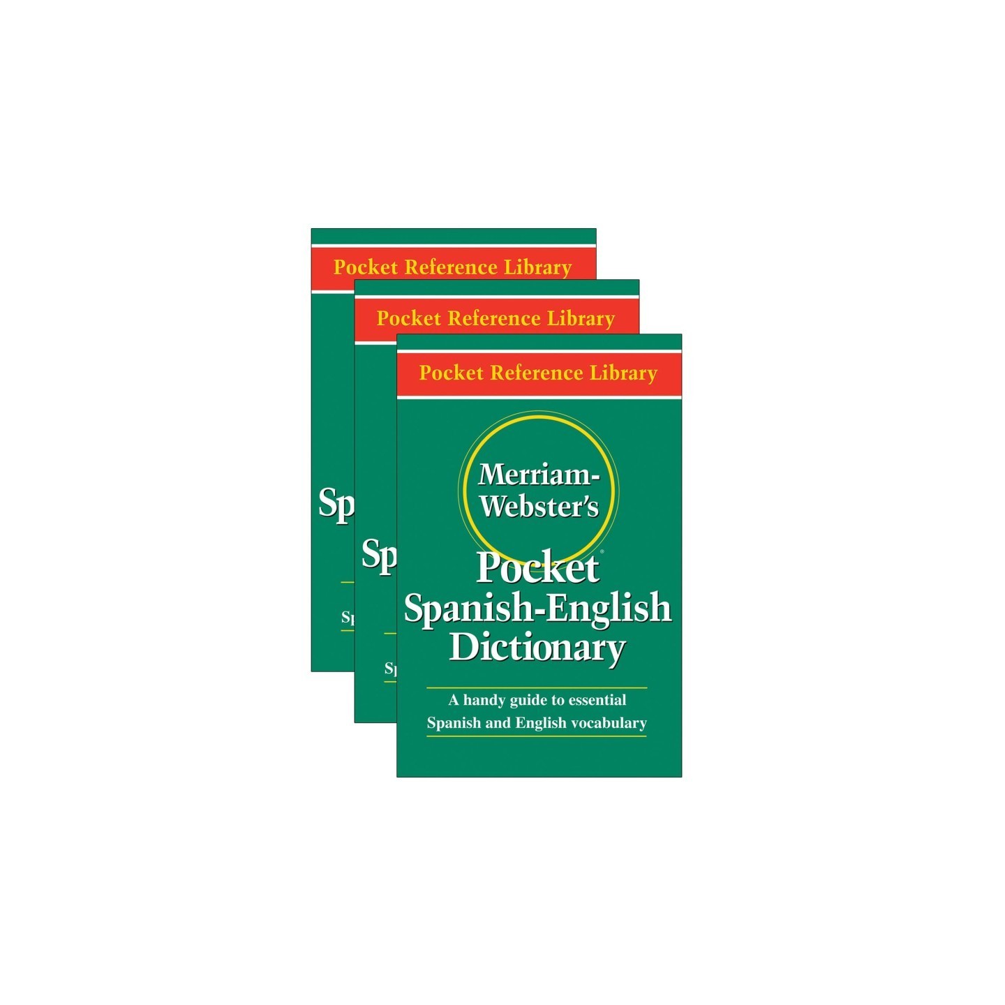 Merriam-Webster Pocket Spanish-English Dictionary, Paperback, Pack of 3