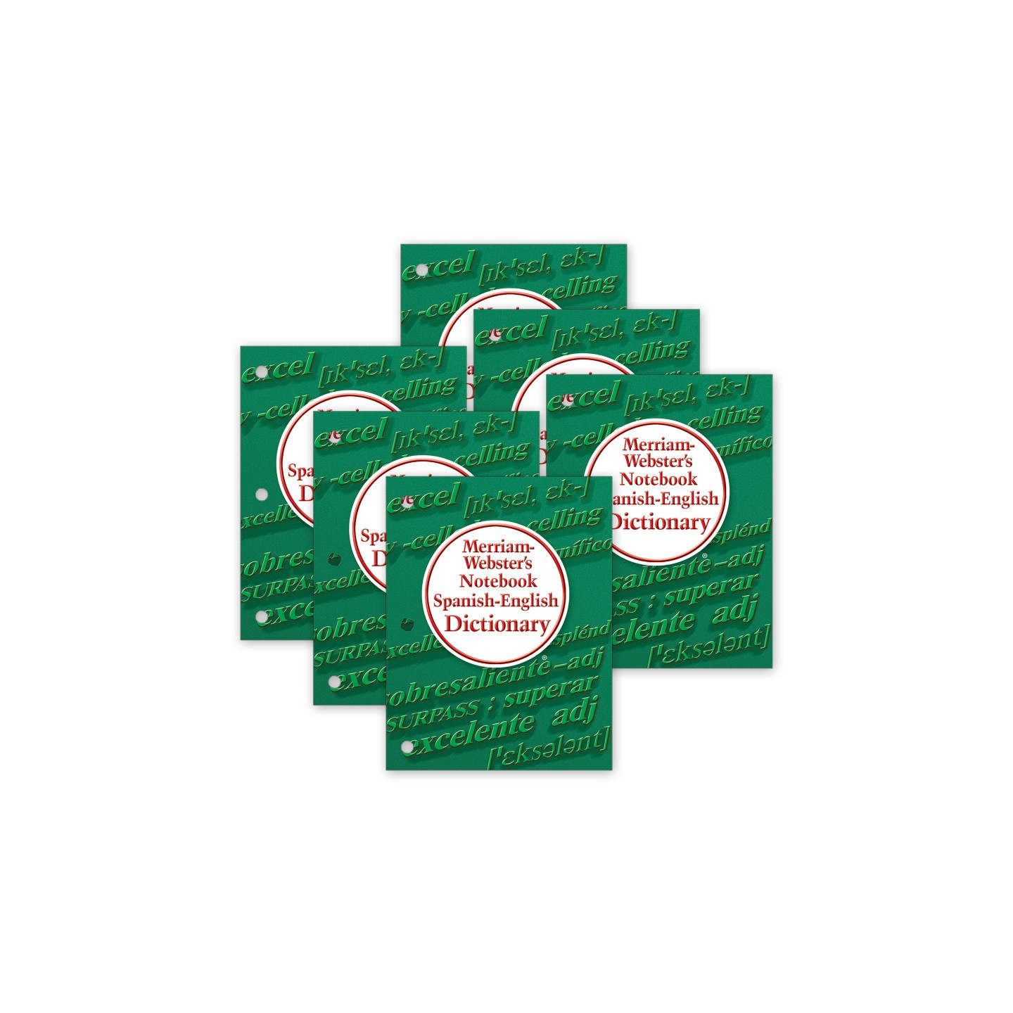 Merriam-Webster Merriam-Webster's Notebook Spanish-English Dictionary, Pack of 6