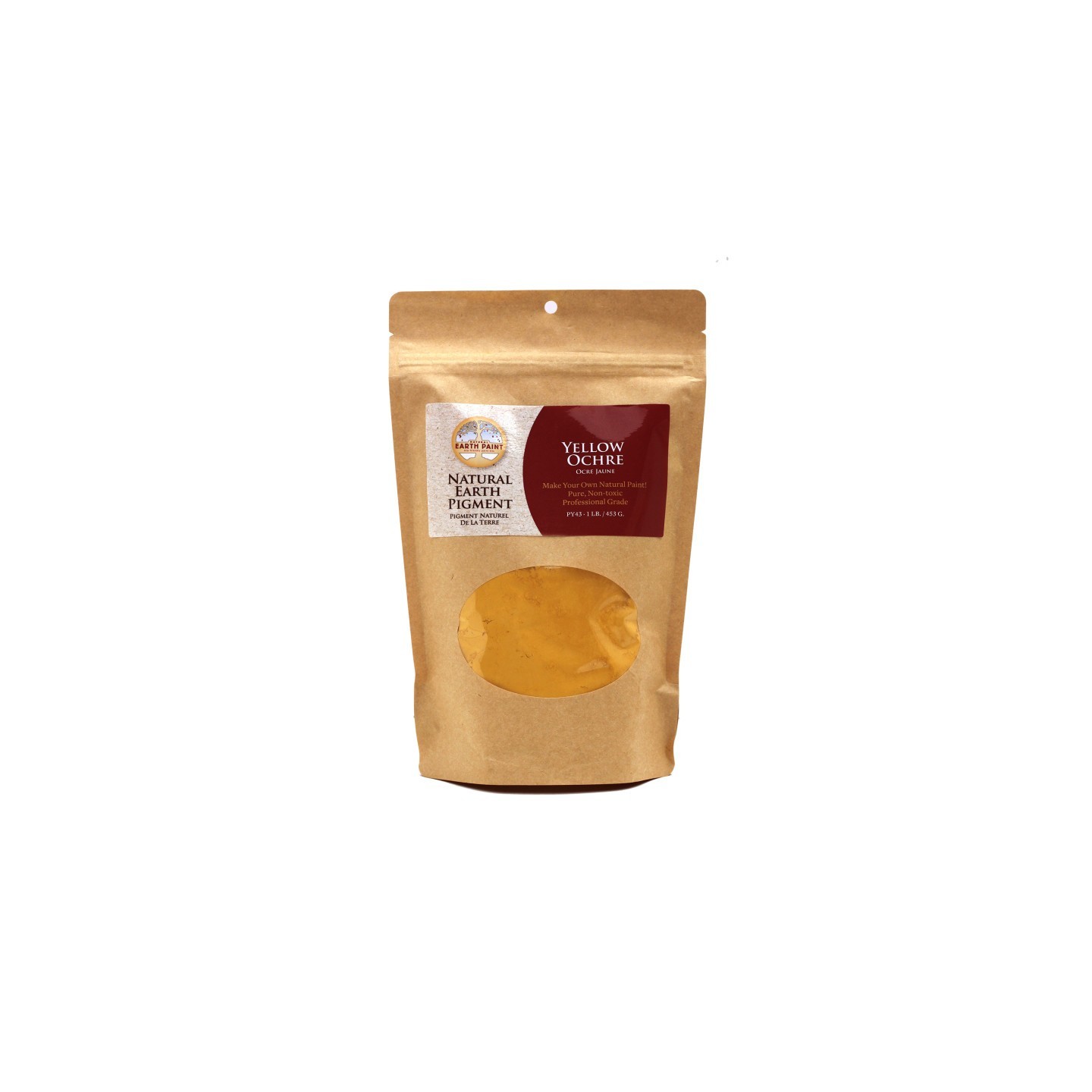 Natural Earth Paint Earth & Mineral Pigments, Yellow Ochre, 1 lb