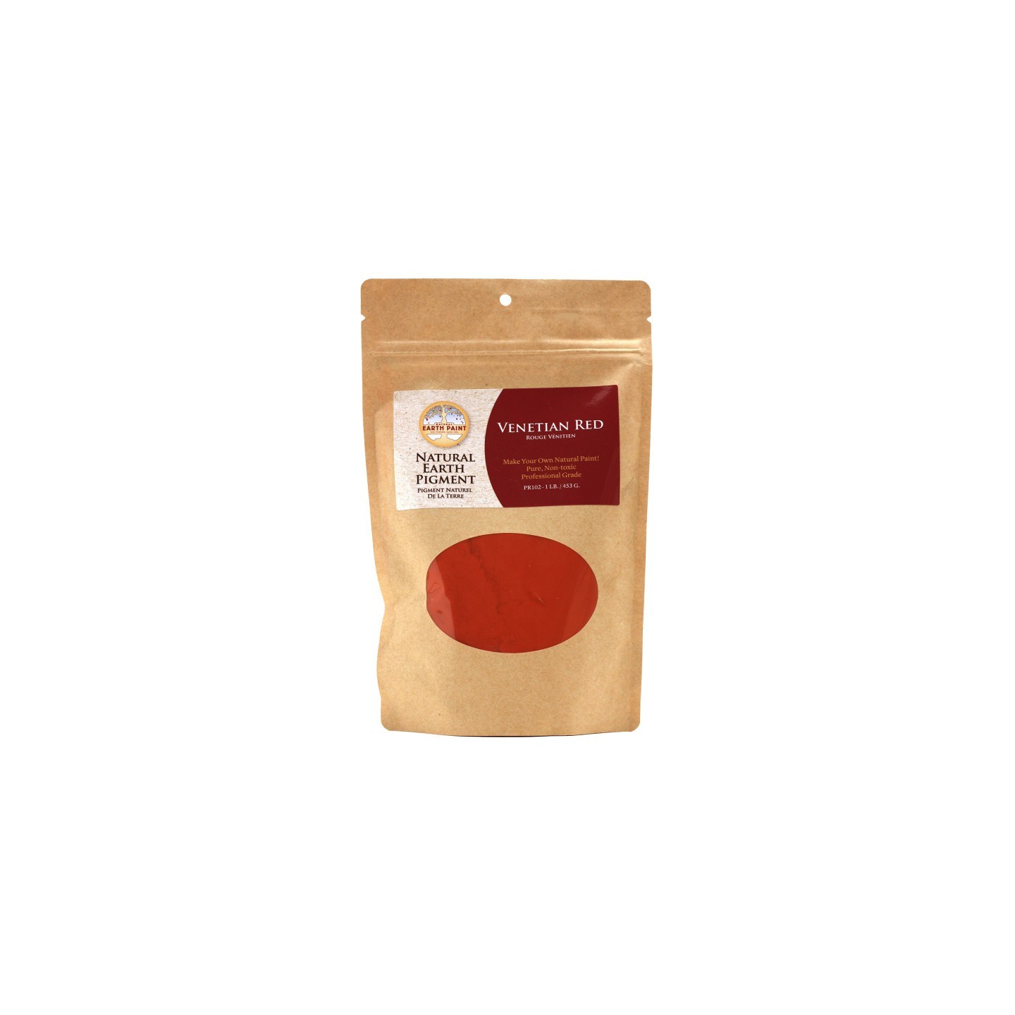 Natural Earth Paint Earth & Mineral Pigments, Venetian Red, 1 lb