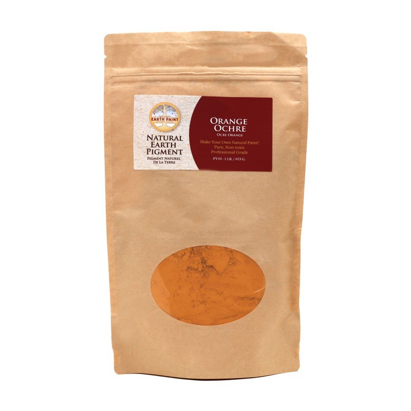 Natural Earth Paint Earth & Mineral Pigments, Orange Ochre, 1 lb