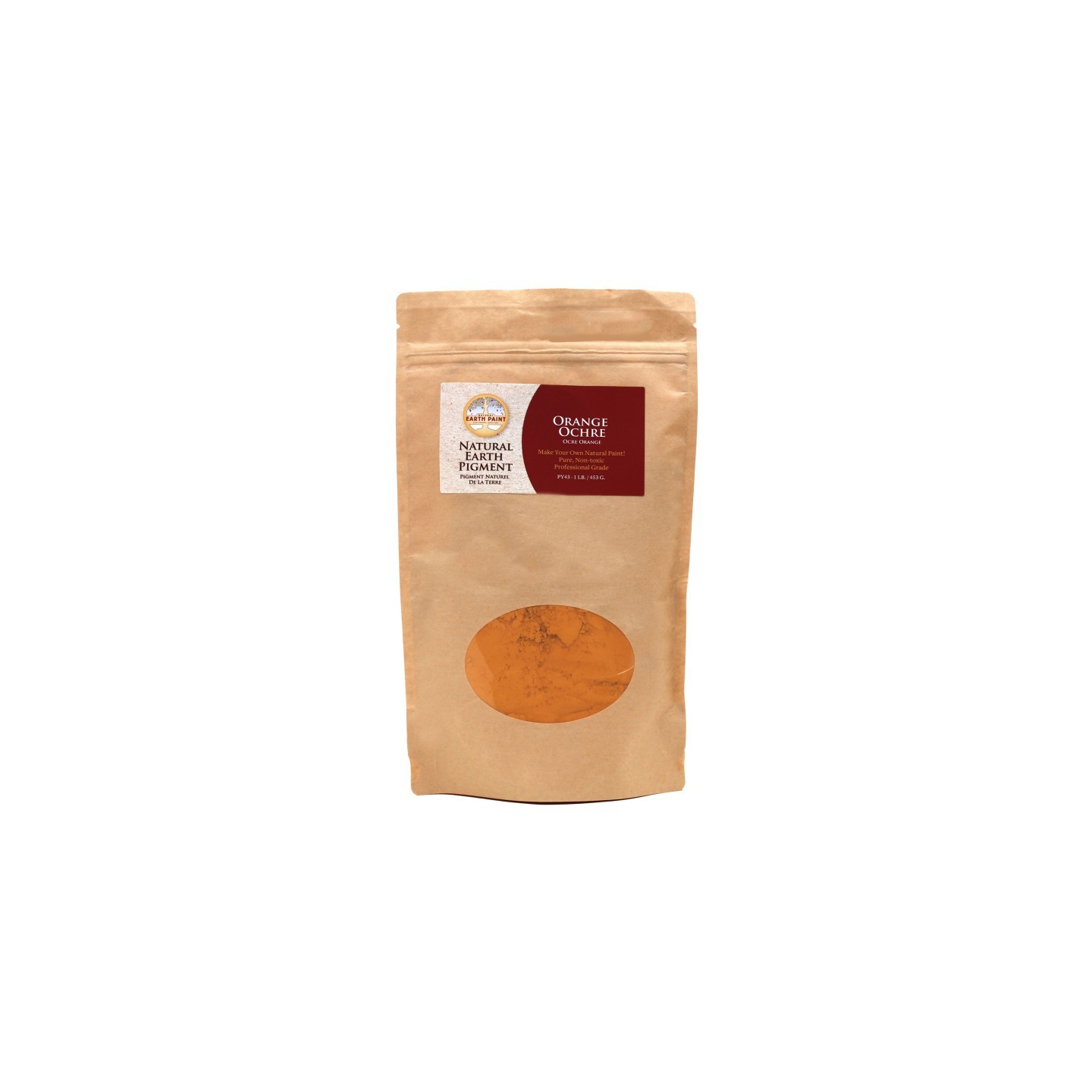 Natural Earth Paint Earth & Mineral Pigments, Orange Ochre, 1 lb