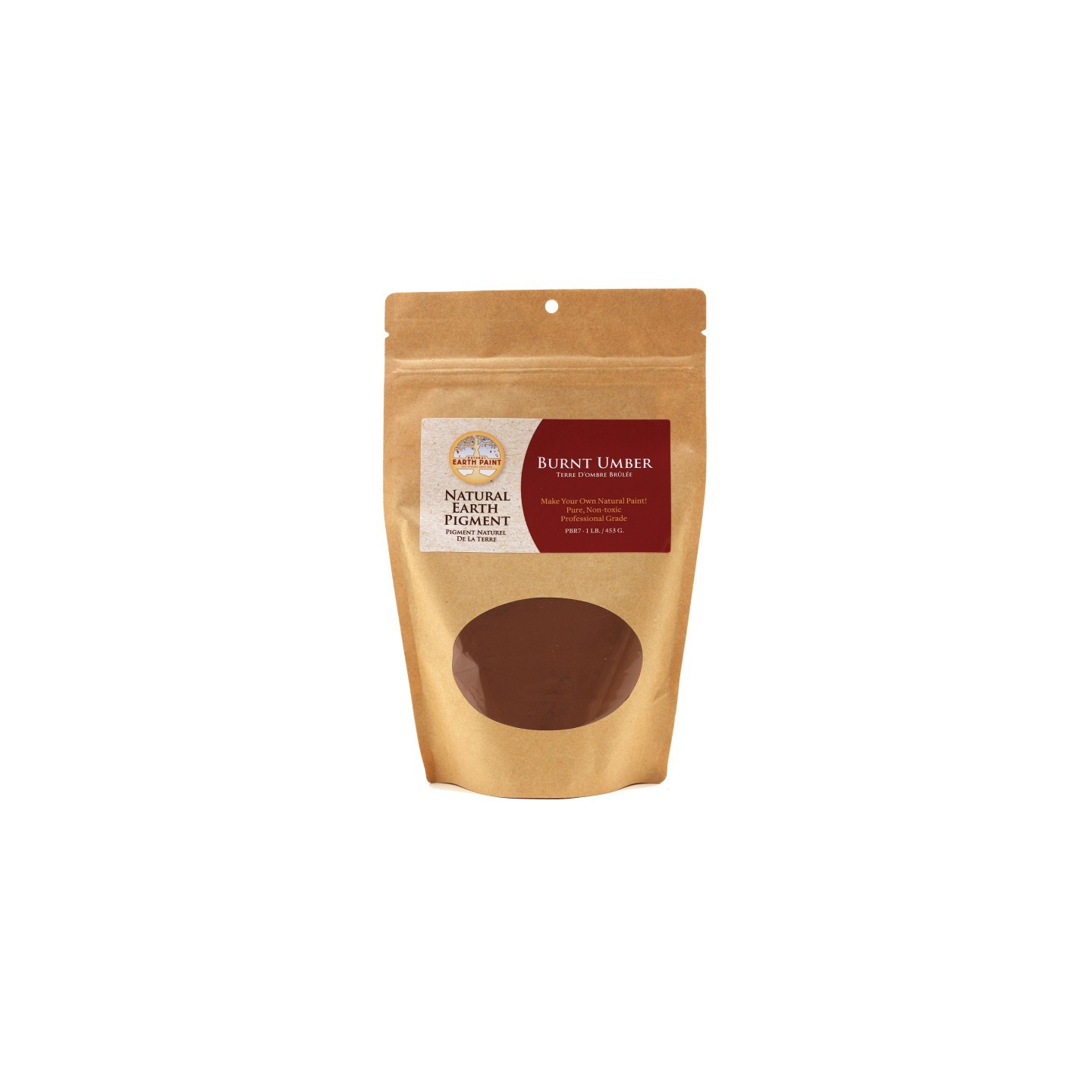 Natural Earth Paint Earth & Mineral Pigments, Burnt Umber, 1 lb
