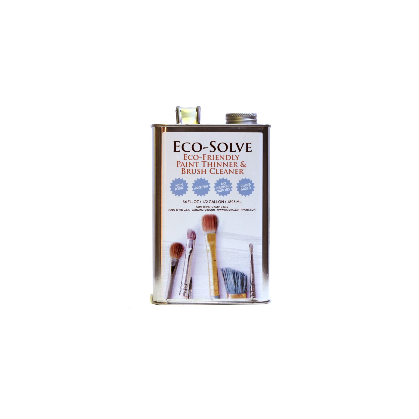 Natural Earth Paint Eco-Solve, Natural Paint Thinner, 64 oz
