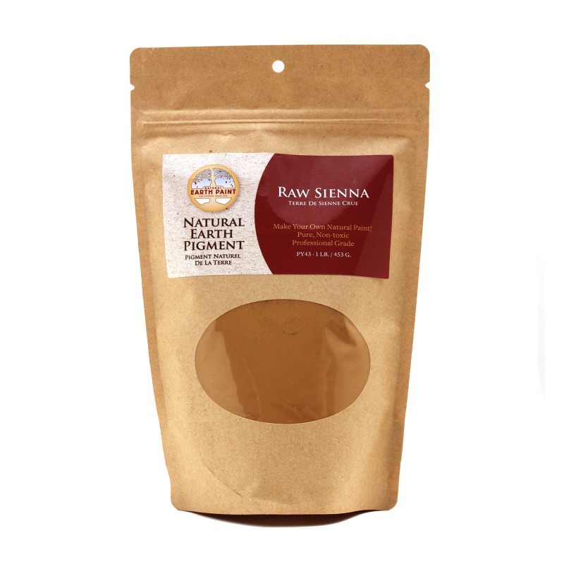 Natural Earth Paint Earth & Mineral Pigments, Raw Sienna, 1 lb