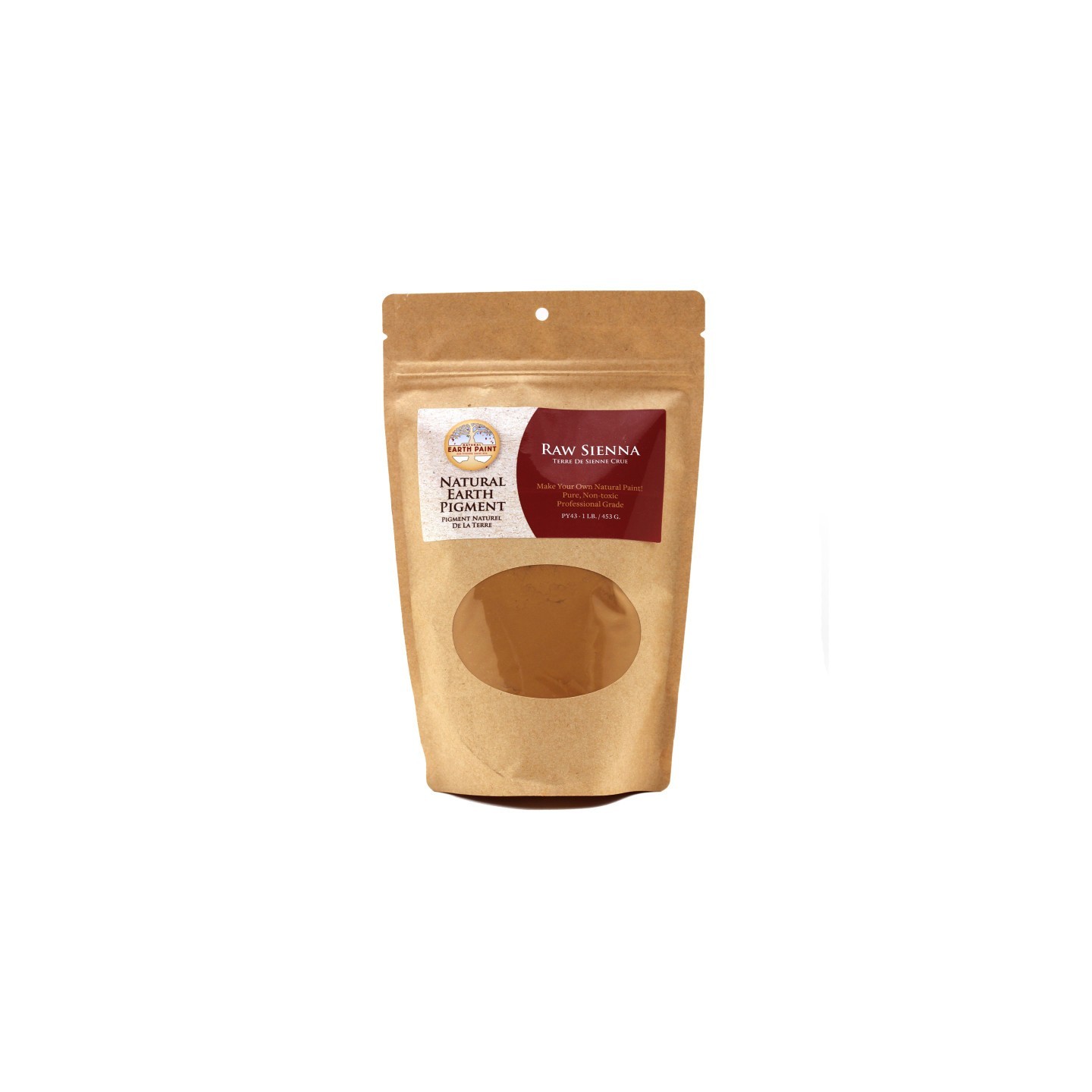 Natural Earth Paint Earth & Mineral Pigments, Raw Sienna, 1 lb
