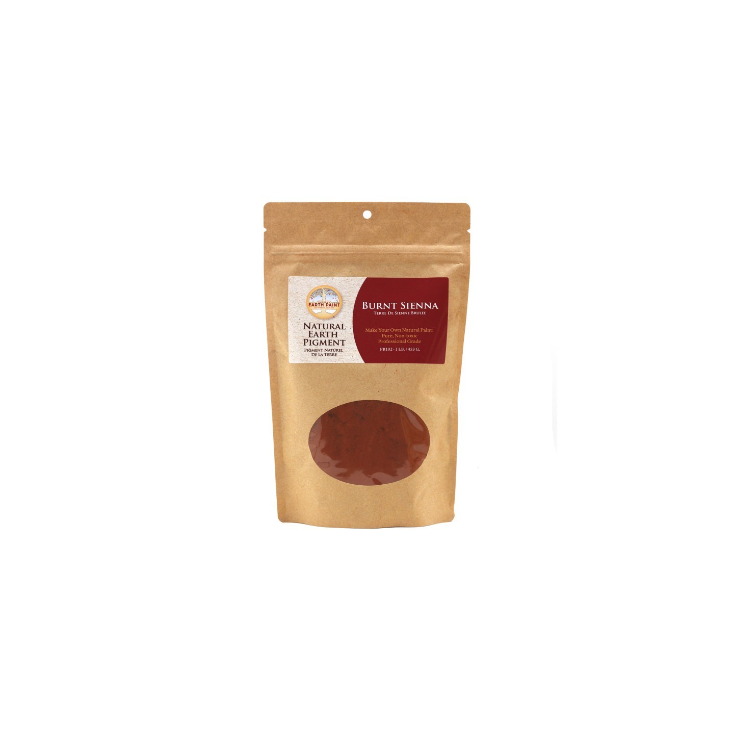 Natural Earth Paint Earth & Mineral Pigments, Burnt Sienna, 1 lb