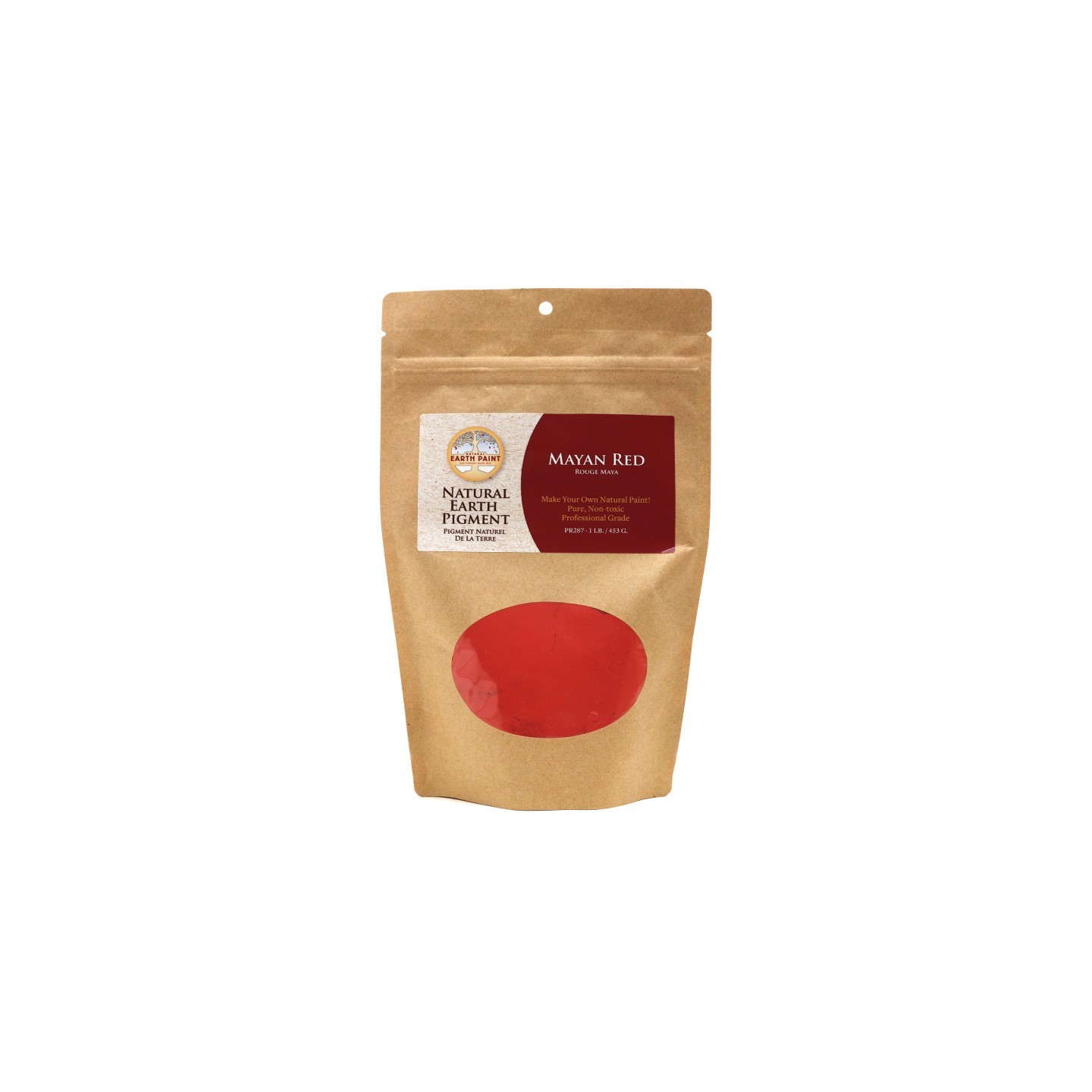 Natural Earth Paint Earth & Mineral Pigments, Mayan Red, 1 lb