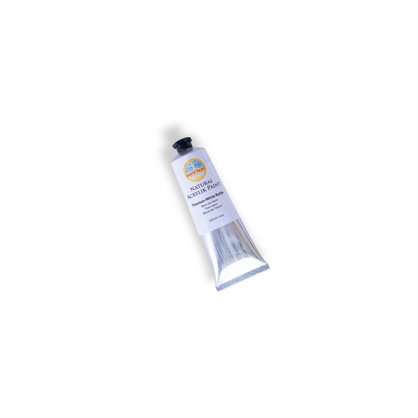 Natural Earth Paint Natural Acrylik Paint, Heavy Body, Titanium White Rutile, 4 oz