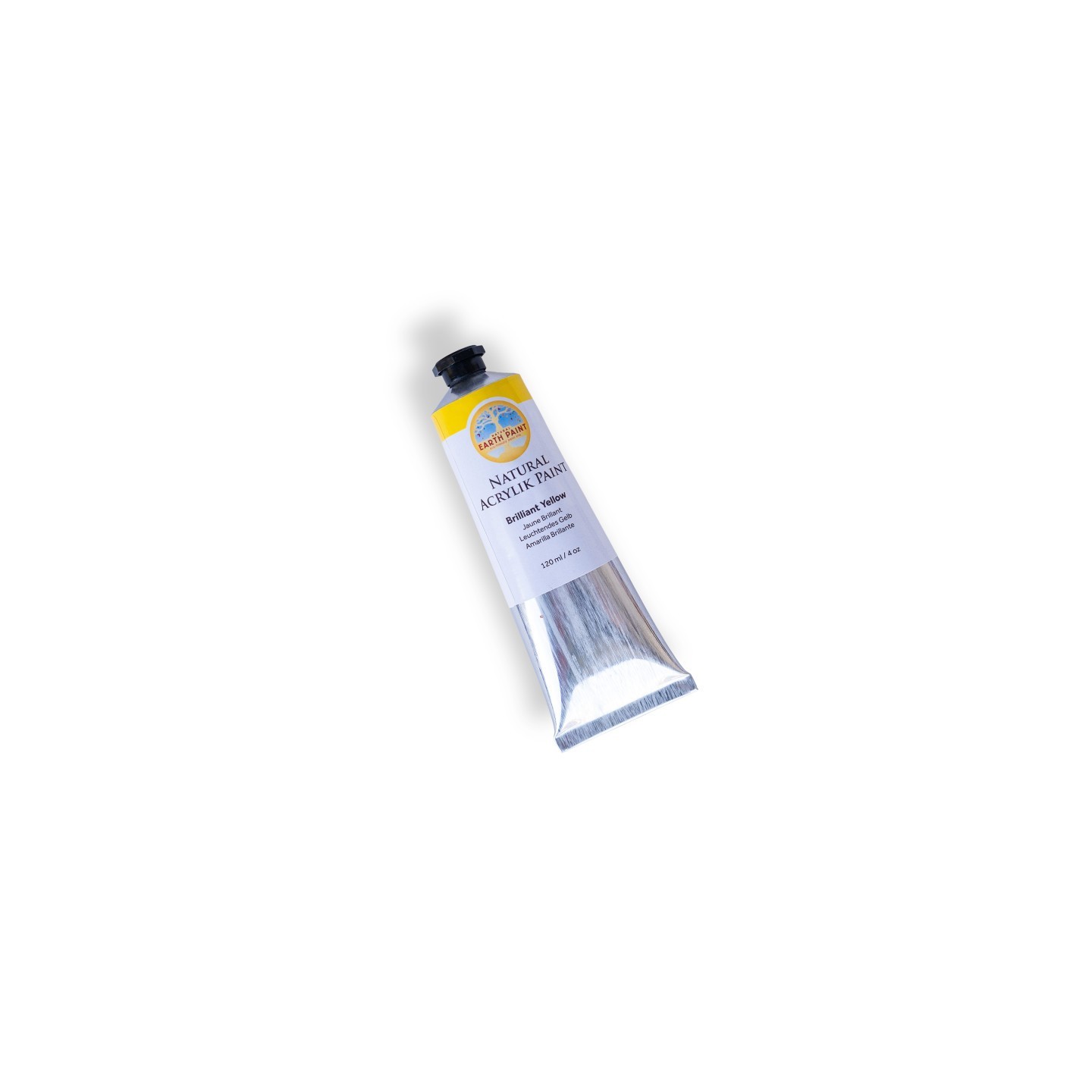 Natural Earth Paint Natural Acrylik Paint, Heavy Body, Brilliant Yellow, 4 oz
