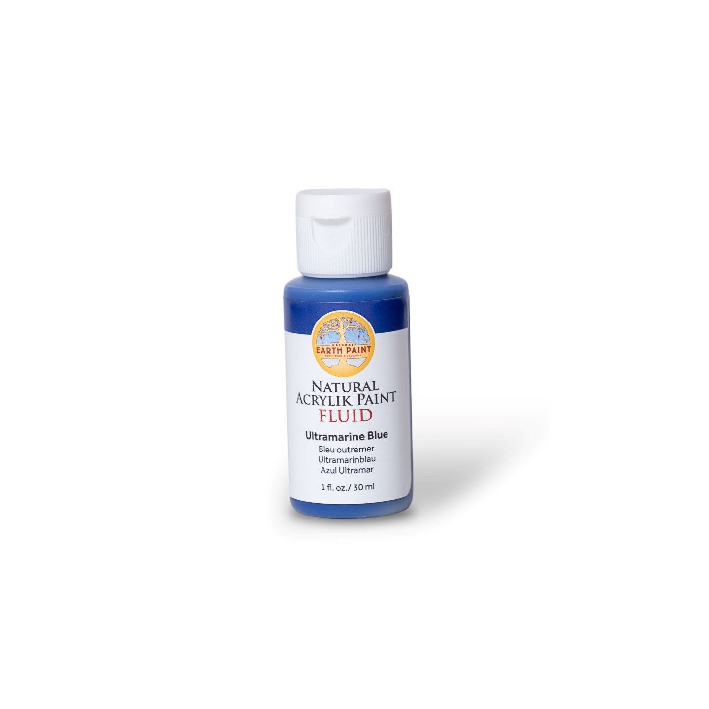 Natural Earth Paint Natural Fluid Acrylik Paint, 1 oz, Ultramarine Blue
