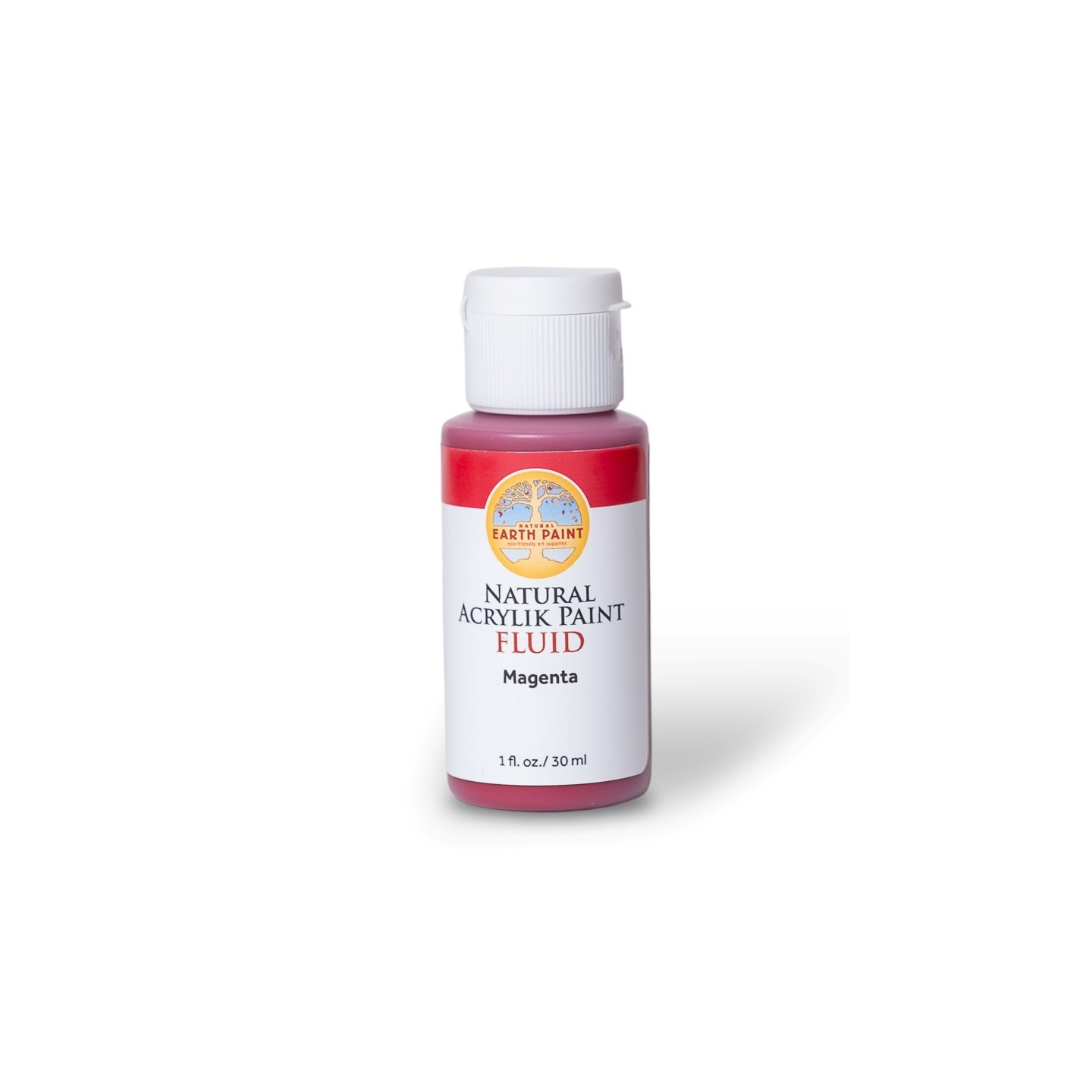 Natural Earth Paint Natural Fluid Acrylik Paint, 1 oz, Magenta