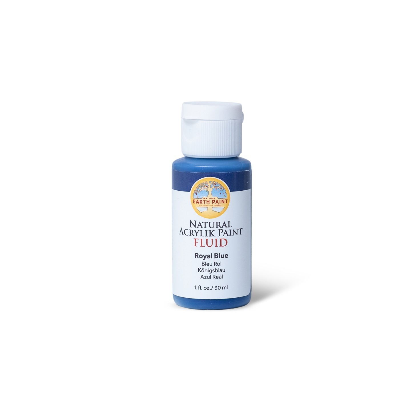 Natural Earth Paint Natural Fluid Acrylik Paint, 1 oz, Royal Blue