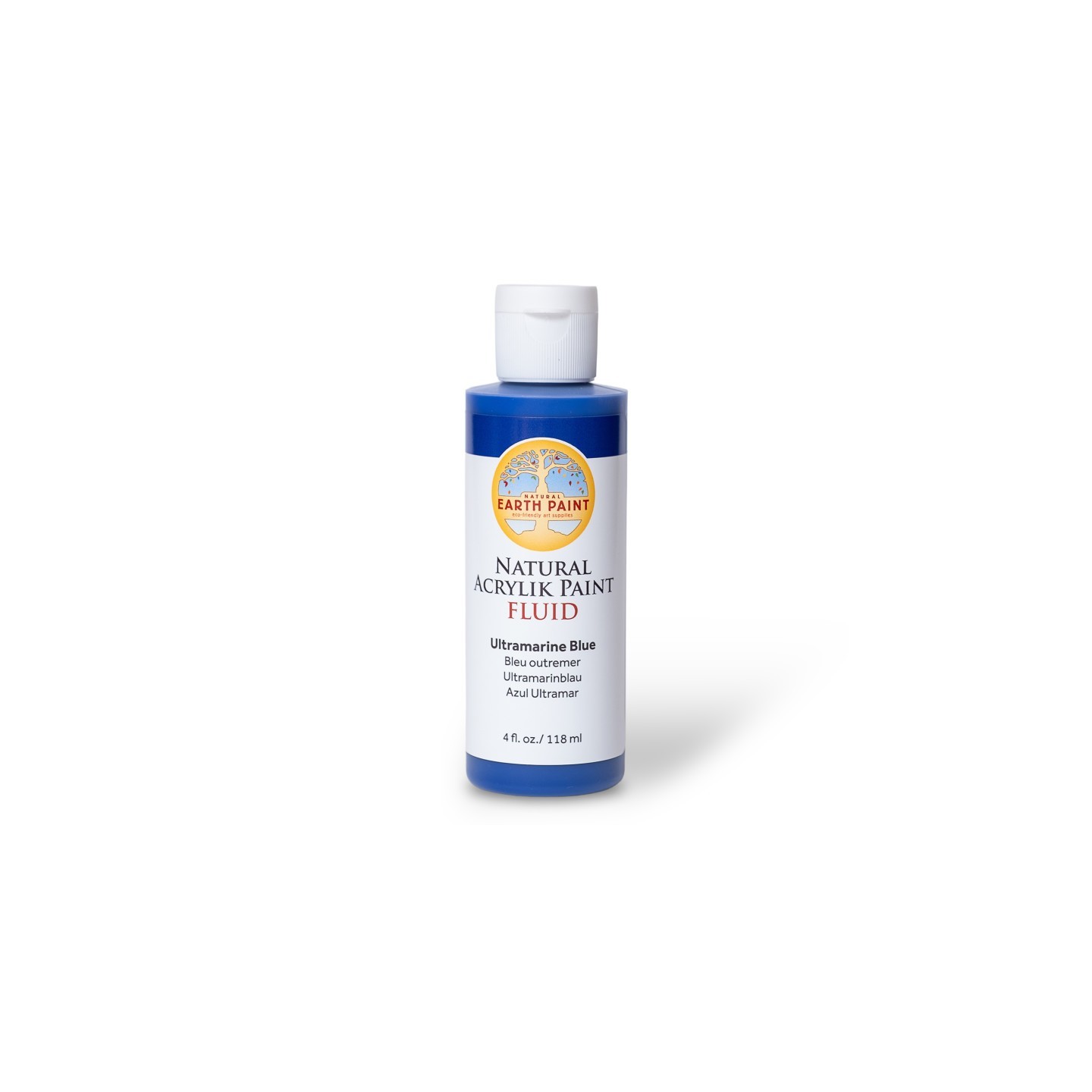 Natural Earth Paint Natural Fluid Acrylik Paint, 4 oz, Ultramarine Blue