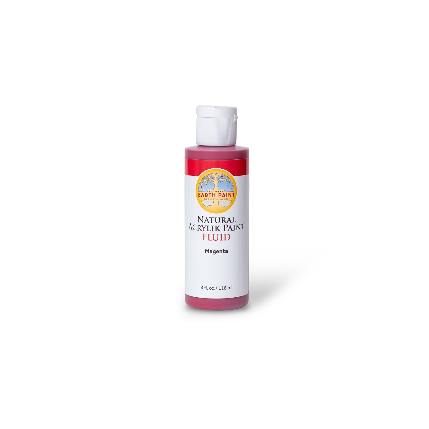 Natural Earth Paint Natural Fluid Acrylik Paint, 4 oz, Magenta