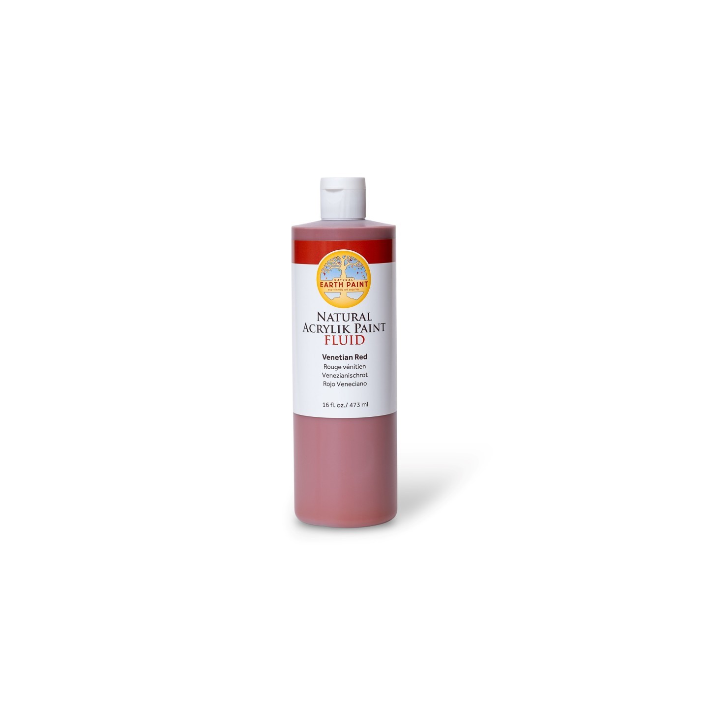 Natural Earth Paint Natural Fluid Acrylik Paint, 16 oz, Venetian Red