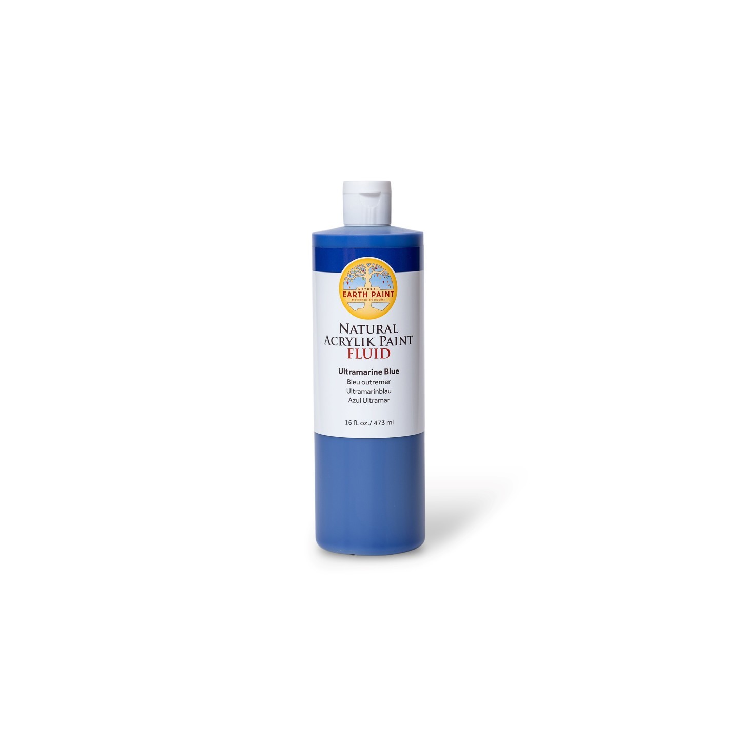 Natural Earth Paint Natural Fluid Acrylik Paint, 16 oz, Ultramarine Blue