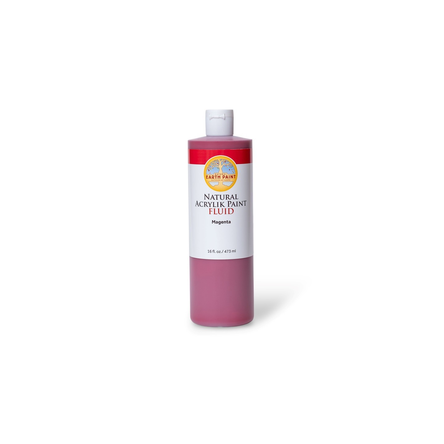 Natural Earth Paint Natural Fluid Acrylik Paint, 16 oz, Magenta