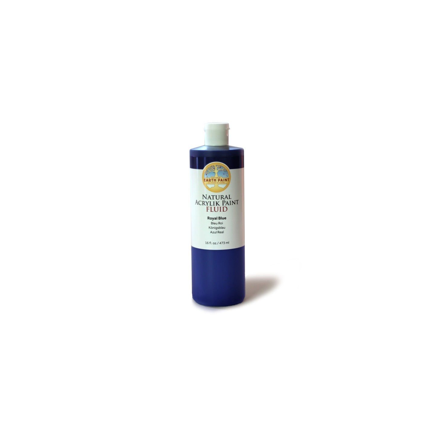 Natural Earth Paint Natural Fluid Acrylik Paint, 16 oz, Royal Blue